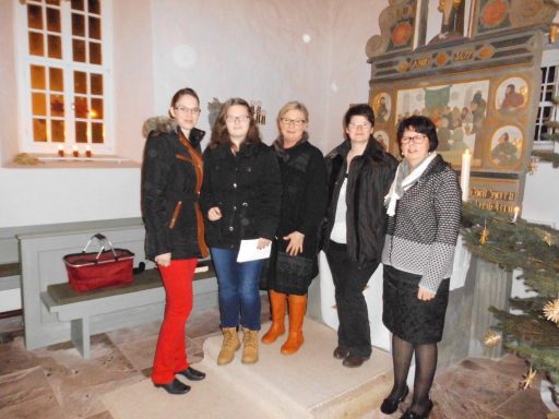 Heilig Abend 2014 Katharina Brandes, Janice Schäfer, Birgit Hagen, Melanie Schäfer, Ursula Senne